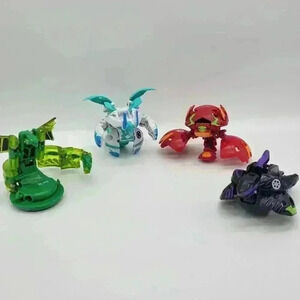 Lot of 4 Bakugan B500 Viperagon / B200 / B400 /B500 Darkus Action Figures